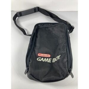 NINTENDO GAME BOY PADDED BAG IN BLACK ACROSS CHEST OVER SHOULDER Working Zipper